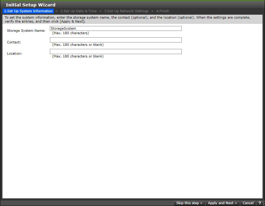 VSP One Block 20 Quick Setup Guide - Perform the initial setup